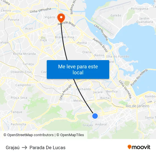Grajaú to Parada De Lucas map