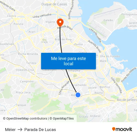 Méier to Parada De Lucas map