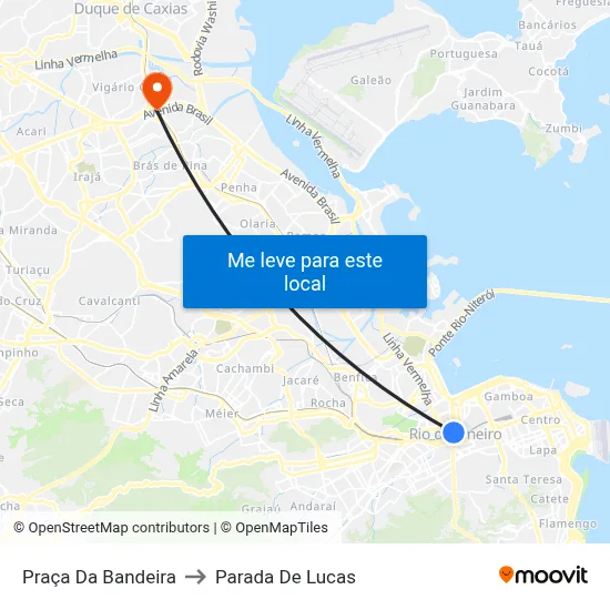 Praça Da Bandeira to Parada De Lucas map