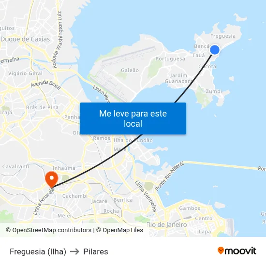 Freguesia (Ilha) to Pilares map