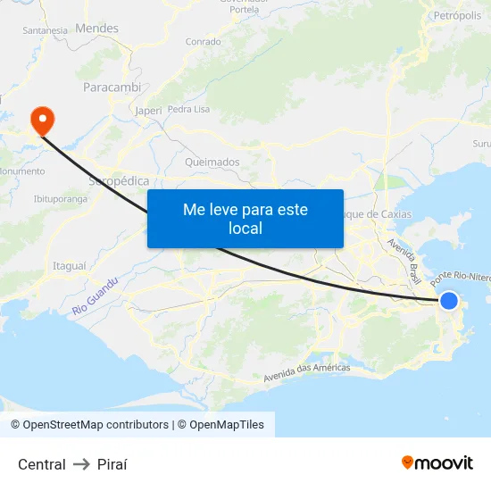 Central to Piraí map