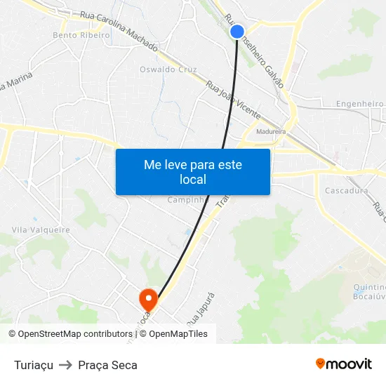 Turiaçu to Praça Seca map