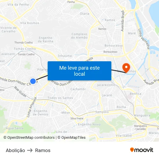 Abolição to Ramos map