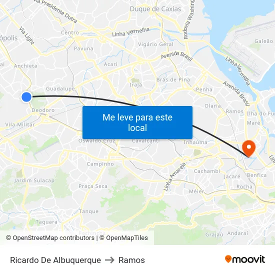 Ricardo De Albuquerque to Ramos map
