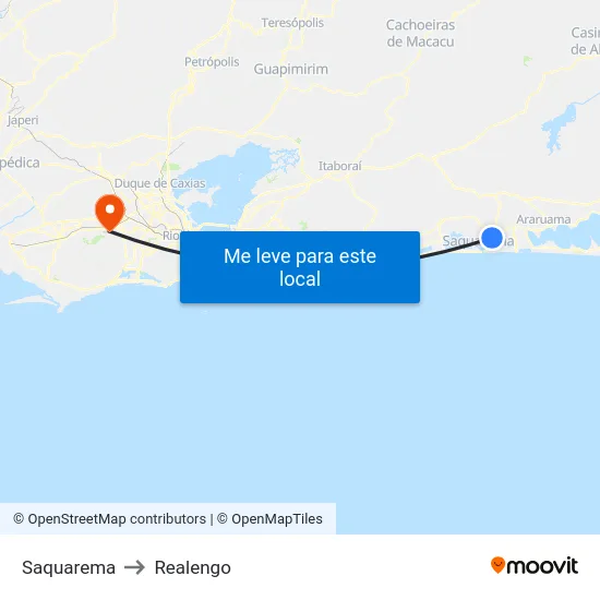 Saquarema to Realengo map