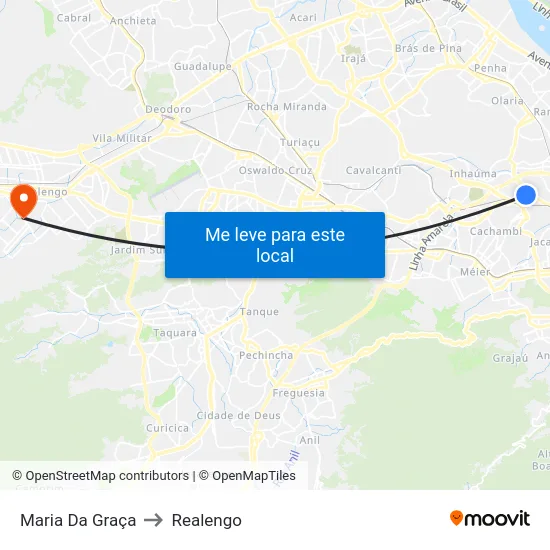 Maria Da Graça to Realengo map