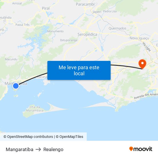 Mangaratiba to Realengo map