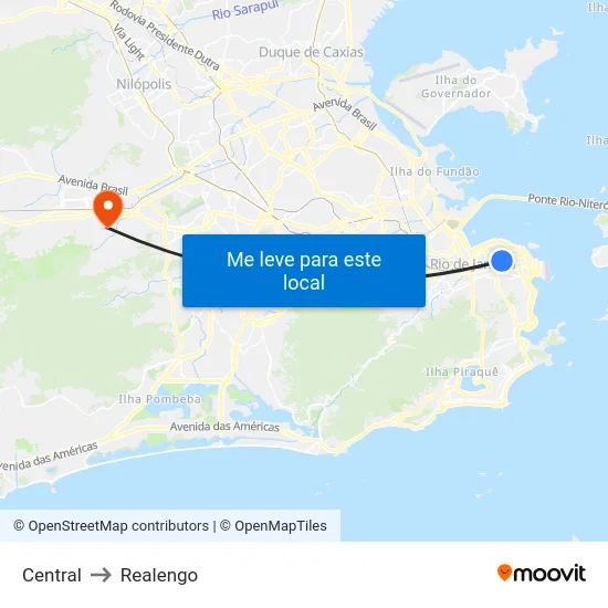 Central to Realengo map
