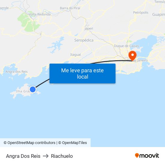 Angra Dos Reis to Riachuelo map