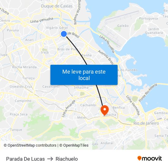 Parada De Lucas to Riachuelo map
