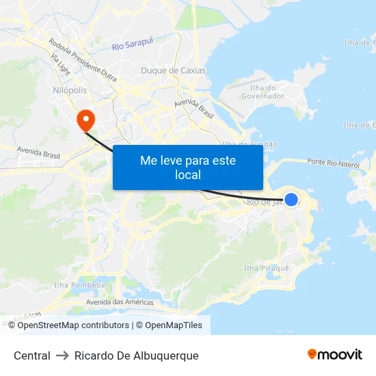 Central to Ricardo De Albuquerque map