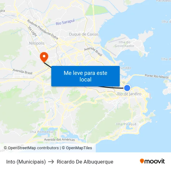 Into (Municipais) to Ricardo De Albuquerque map