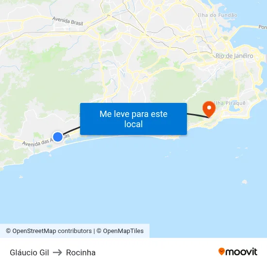 Gláucio Gil to Rocinha map