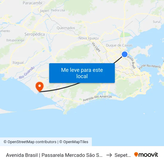 Avenida Brasil | Passarela Mercado São Sebastião to Sepetiba map