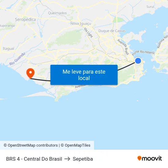 BRS 4 - Central Do Brasil to Sepetiba map