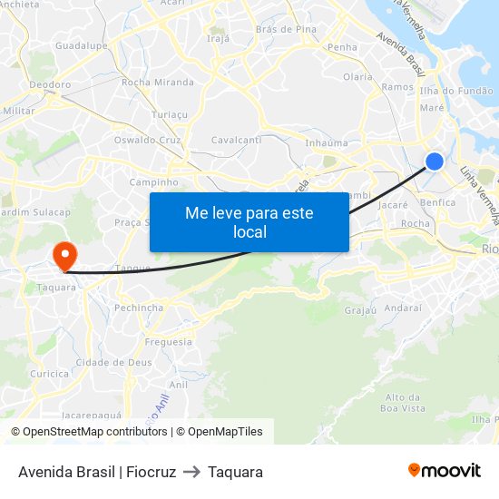 Avenida Brasil | Fiocruz to Taquara map
