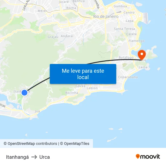 Itanhangá to Urca map