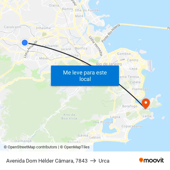 Avenida Dom Hélder Câmara, 7843 to Urca map