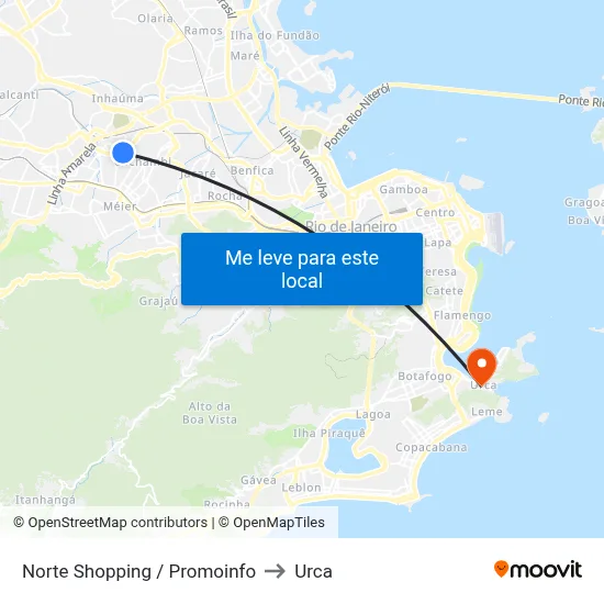 Norte Shopping / Promoinfo to Urca map