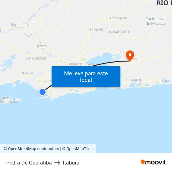 Pedra De Guaratiba to Itaboraí map