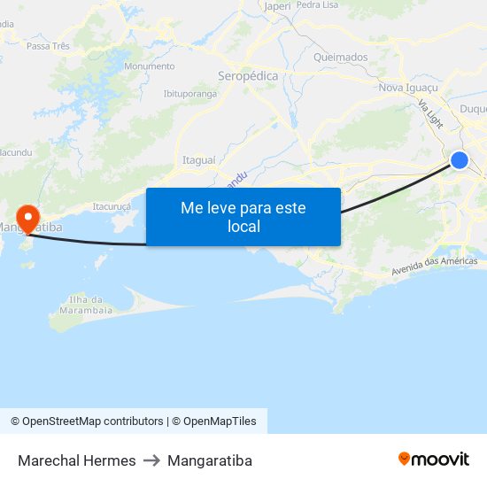 Marechal Hermes to Mangaratiba map