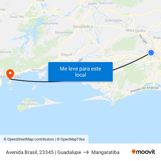 Avenida Brasil, 23345 | Guadalupe to Mangaratiba map