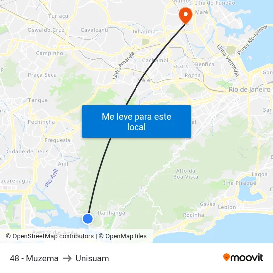 48 - Muzema to Unisuam map