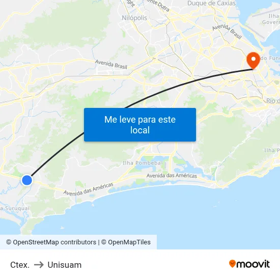 Ctex. to Unisuam map