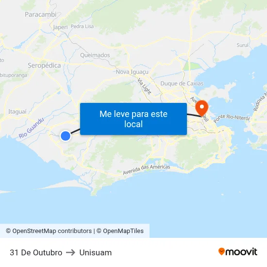 31 De Outubro to Unisuam map