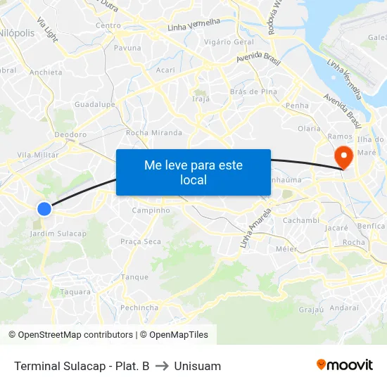 Terminal Sulacap - Plat. B to Unisuam map