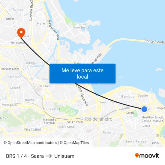 BRS 1 / 4 - Saara to Unisuam map