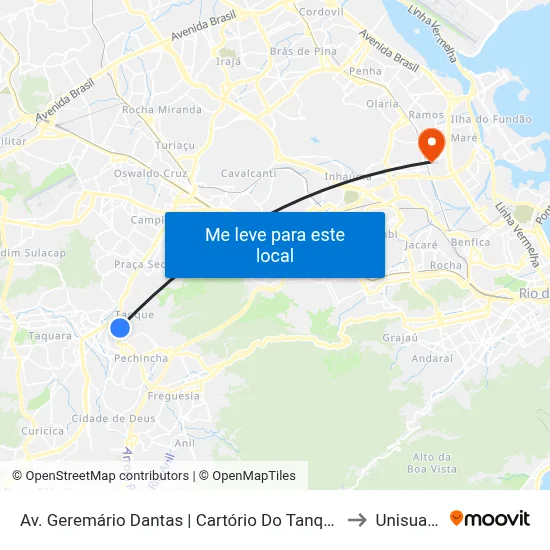 Av. Geremário Dantas | Cartório Do Tanque to Unisuam map