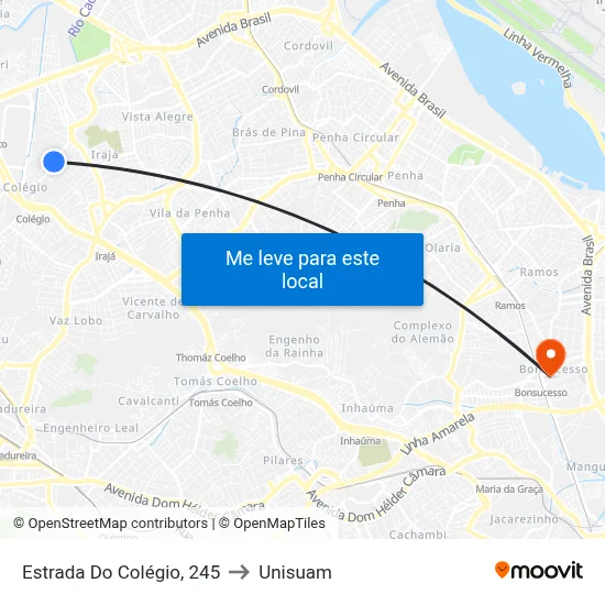 Estrada Do Colégio, 245 to Unisuam map