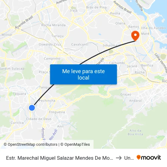 Estr. Marechal Miguel Salazar Mendes De Moraes | Shopping Das Frutas Hortifruti | Supermarket to Unisuam map