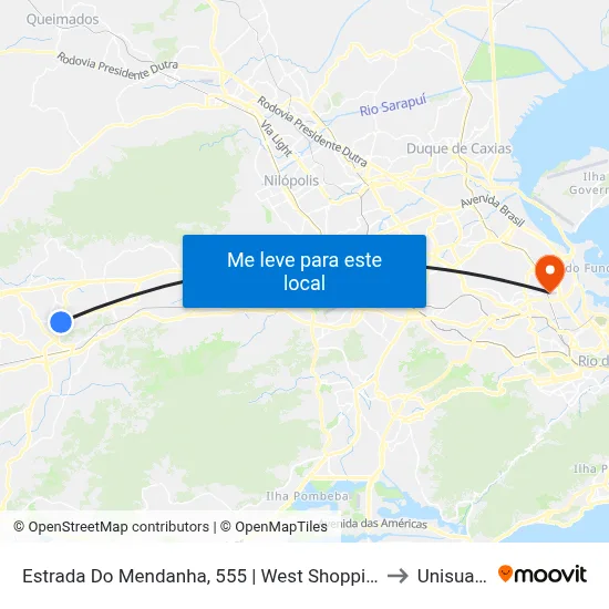 Estrada Do Mendanha, 555 | West Shopping to Unisuam map