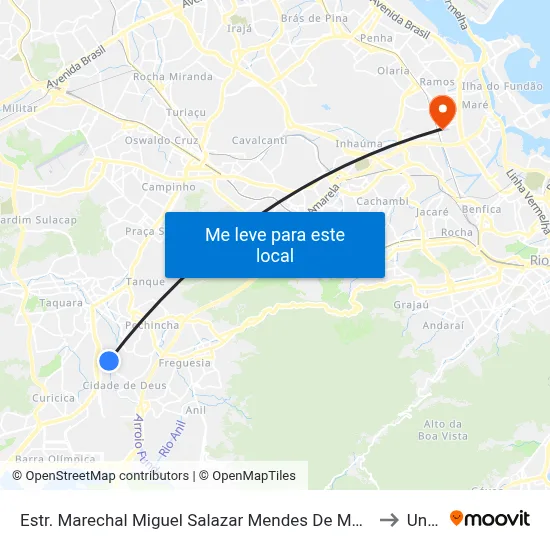 Estr. Marechal Miguel Salazar Mendes De Moraes | Condomínio Village Dos Flamboyants to Unisuam map