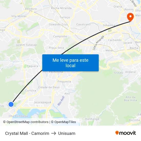 Crystal Mall - Camorim to Unisuam map