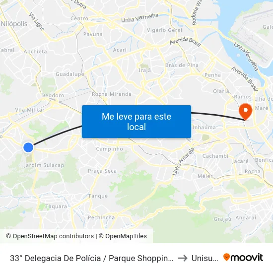 Avenida Marechal Fontenele, 2986 | 33° Dp / Parque Shopping Sulacap to Unisuam map