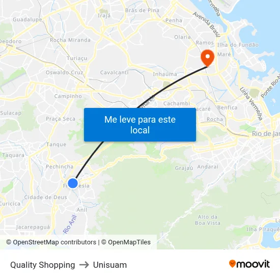 Quality Shopping to Unisuam map