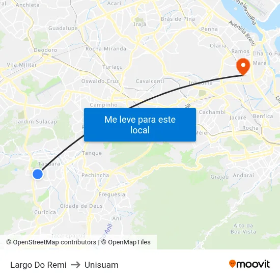 Largo Do Remi to Unisuam map