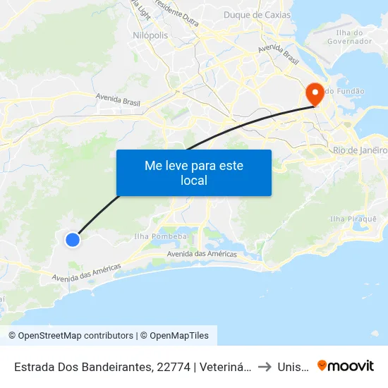 Estrada Dos Bandeirantes, 22774 | Veterinária Vargem Grande to Unisuam map