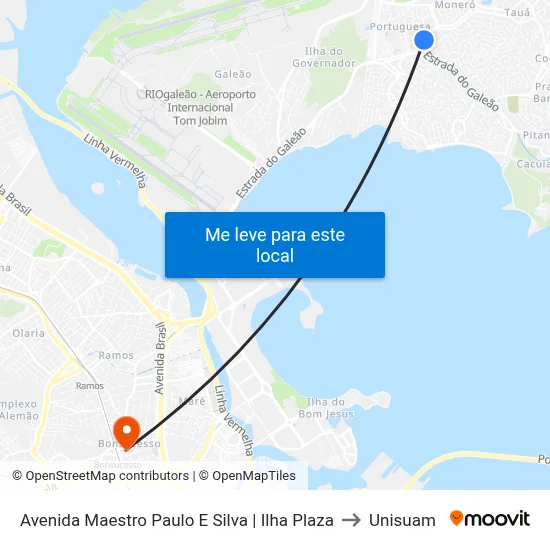 Avenida Maestro Paulo E Silva | Ilha Plaza to Unisuam map