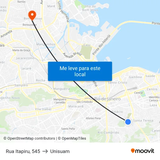 Rua Itapiru, 545 to Unisuam map