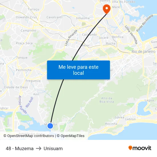 48 - Muzema to Unisuam map