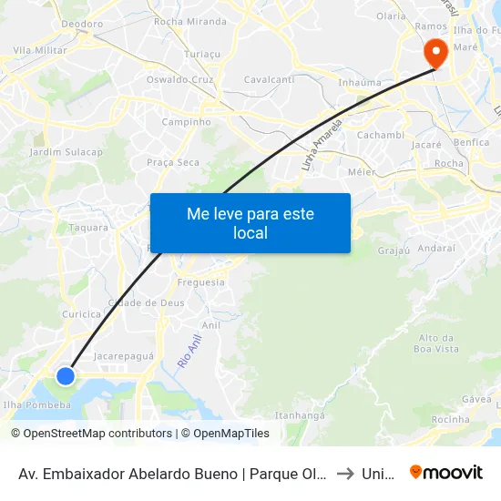 Av. Embaixador Abelardo Bueno | Parque Olímpico | Jeunesse Arena to Unisuam map
