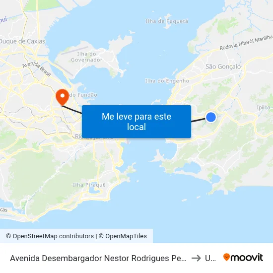 Avenida Desembargador Nestor Rodrigues Perlingeiro 982 Santa Bárbara Niterói - Rio De Janeiro 21141 Brasil to Unisuam map