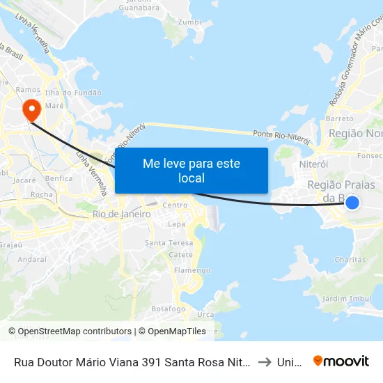 Rua Doutor Mário Viana 391 Santa Rosa Niterói - Rj 24241-000 Brasil to Unisuam map