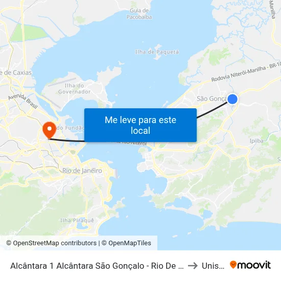 Alcântara 1 Alcântara São Gonçalo - Rio De Janeiro 24452 Brasil to Unisuam map