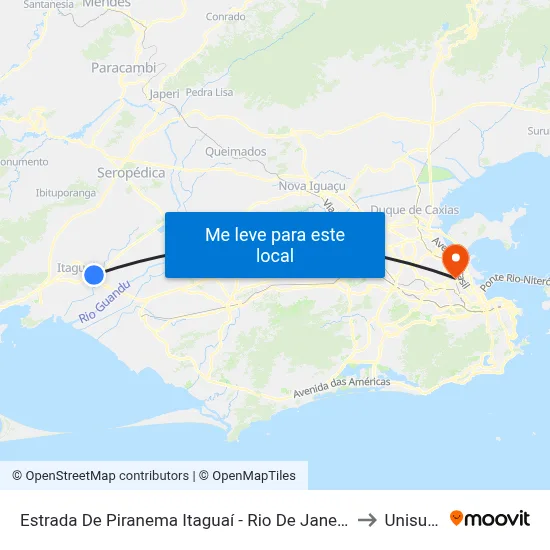 Estrada De Piranema Itaguaí - Rio De Janeiro Brasil to Unisuam map