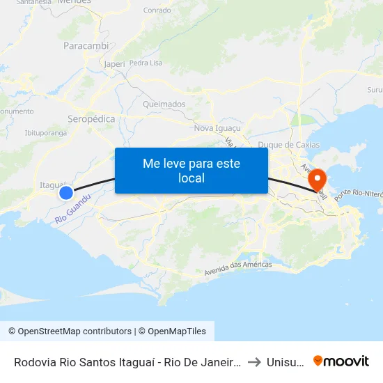 Rodovia Rio Santos Itaguaí - Rio De Janeiro Brasil to Unisuam map